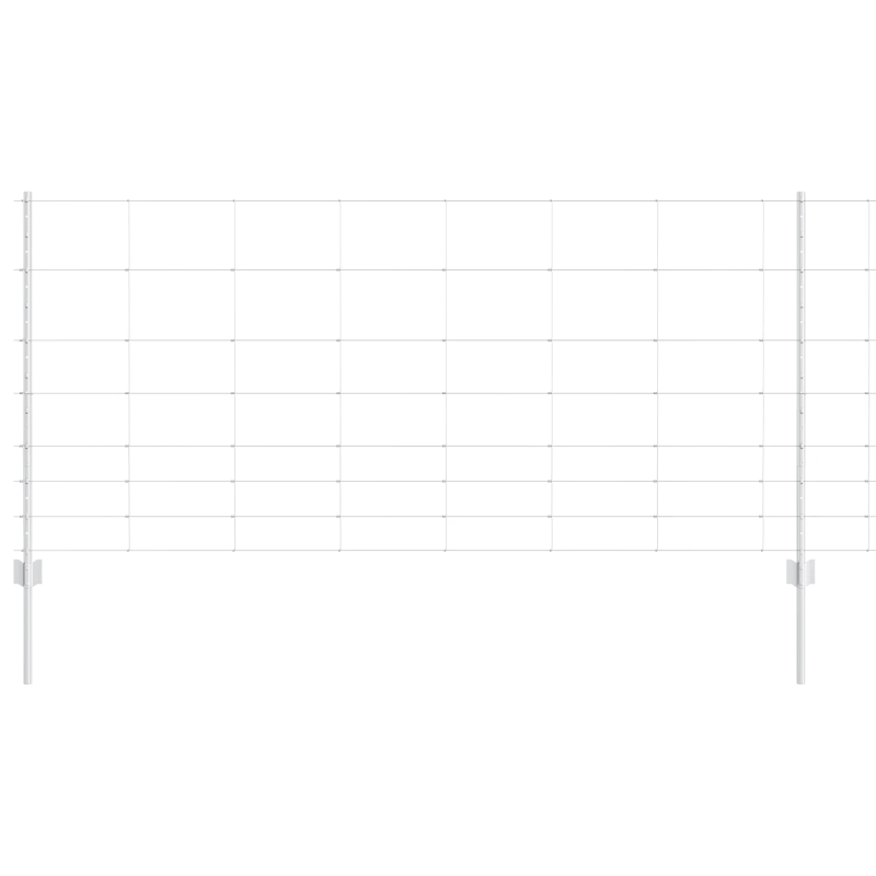 vidaXL Žogs ar stabu Sudraba 1 x 100 m