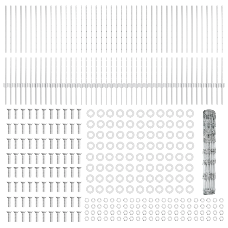 vidaXL Žogs ar stabu Sudraba 1 x 100 m