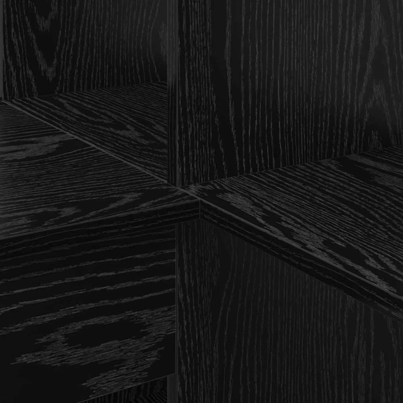 vidaXL Stūra rakstāmgalds Melns ozolkoks 101,5 x 149,5 x 149,5 cm