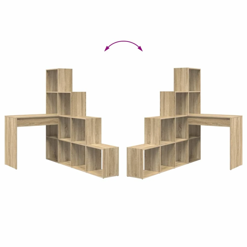 vidaXL Stūra rakstāmgalds Sonoma ozols 101,5 x 149,5 x 149,5 cm