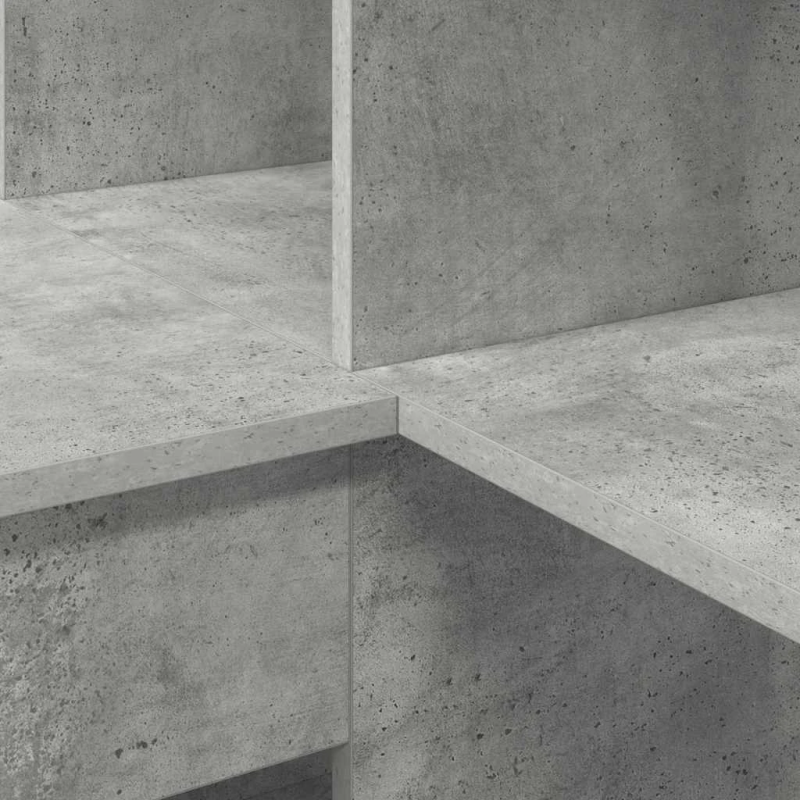 vidaXL Stūra rakstāmgalds Betona pelēks 101,5 x 149,5 x 149,5 cm