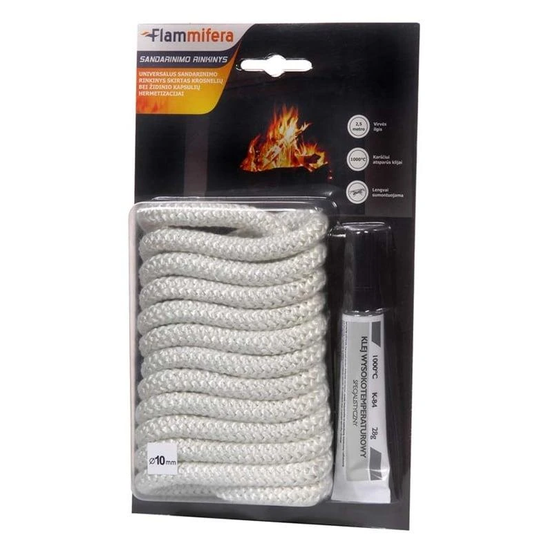 Virve keramisk. šķiedras 10mm 2,5m, līme