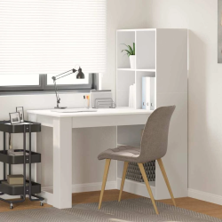 vidaXL Galds ar plauktu Balts 122 x 67 x 145 cm Inženierijas koks