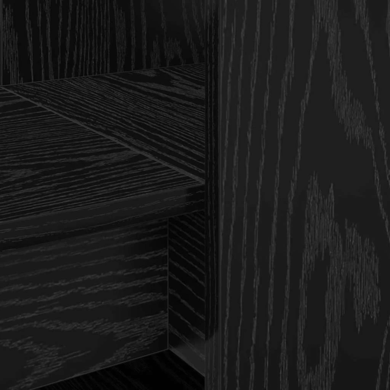 vidaXL Galds Melns ozolkoks 122 x 67 x 145 cm Inženierijas koks