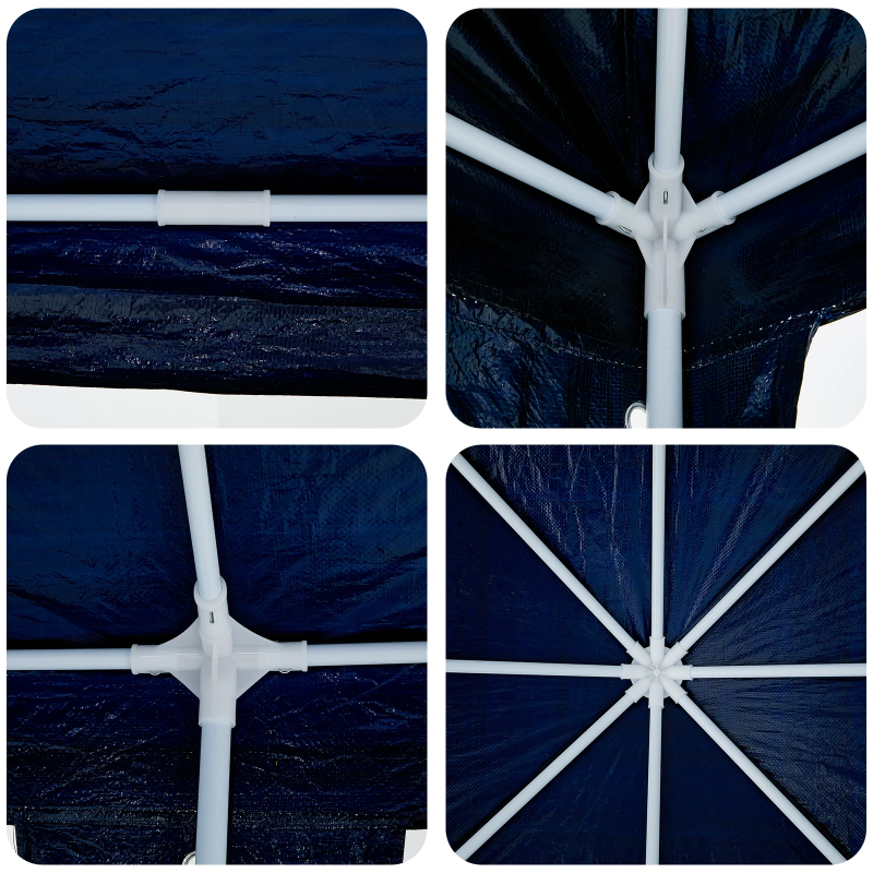 vidaXL Balles telts Zila 800 x 400 x 266 cm Polietilēns