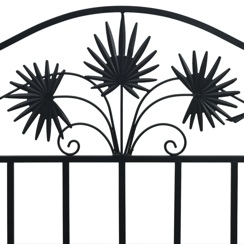 vidaXL Dārza sols Melna 104 x 52,5 x 89 cm Tērauds