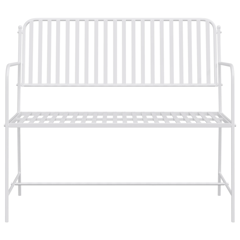 vidaXL Dārza sols Vienkārši balts 103,5 x 51,5 x 90 cm Tērauds