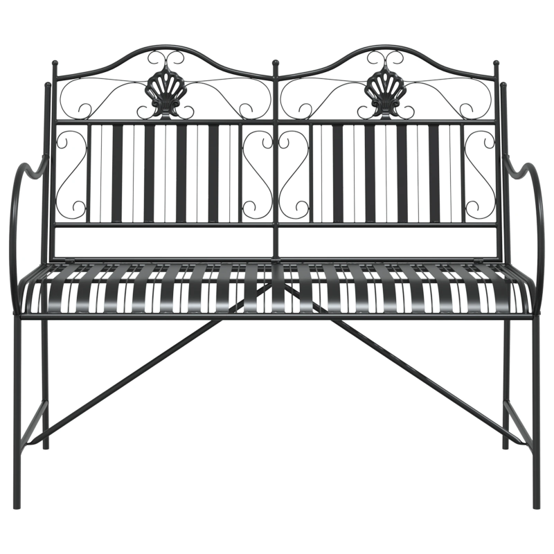 vidaXL Dārza sols Melna 103,5 x 59 x 89 cm Tērauds