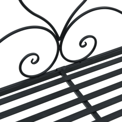 vidaXL Dārza sols Melna 121 x 48 x 200 cm Tērauds