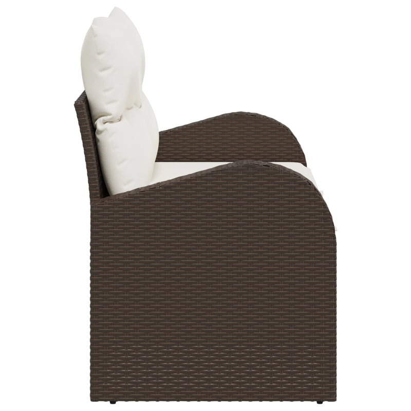 vidaXL Dārza dīvāns Brūna 124 x 62 x 69cm poliratāns