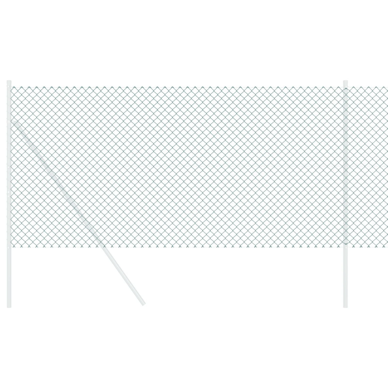 vidaXL Saitņu žogs Zaļa 25 x 0,6 m Tērauds