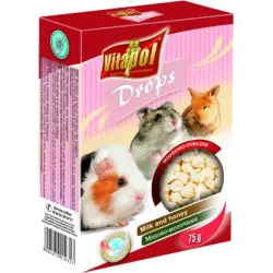 Vitapol COMPLEMENTARY DROPS papildbarība ar pienu un medu grauzējiem 75 g