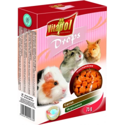 Vitapol COMPLEMENTARY DROPS papildbarība ar burkāniem grauzējiem 75 g