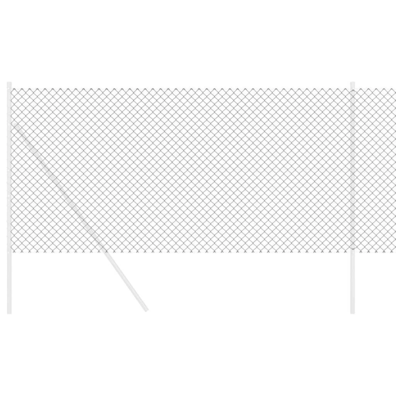 vidaXL Saitņu žogs Pelēka 10 x 1 m Tērauds