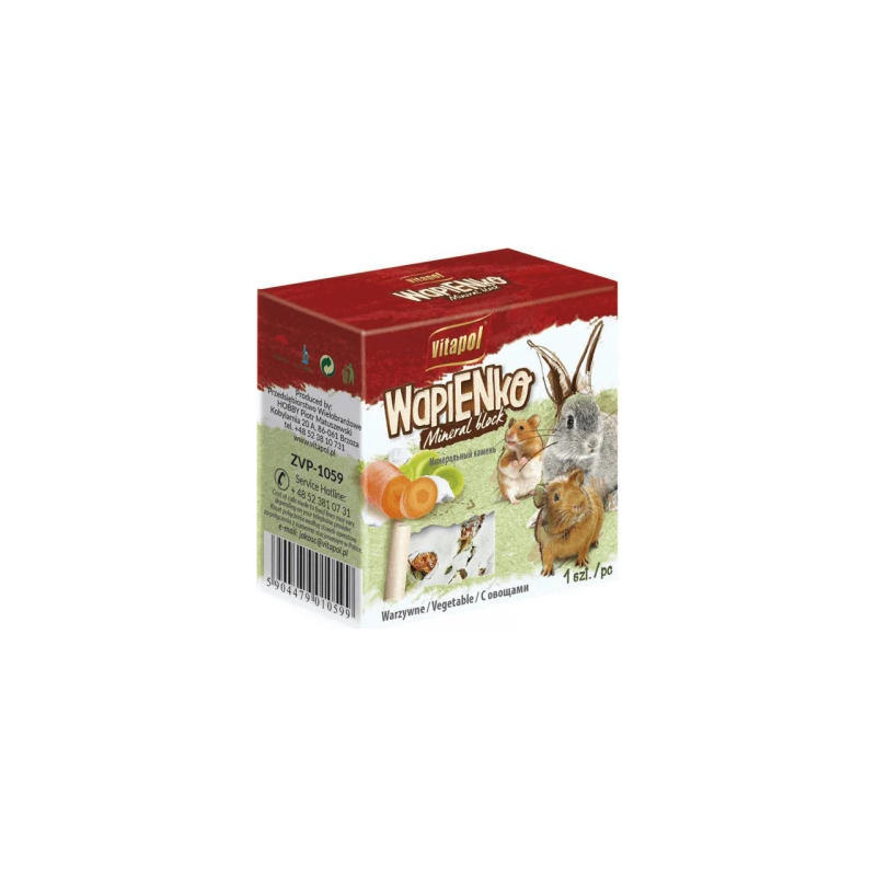 MINERAL BLOCK vegetable for rodents and rabbit 1pc 40g - Vitapol minerālu akmens ar dārzeņiem