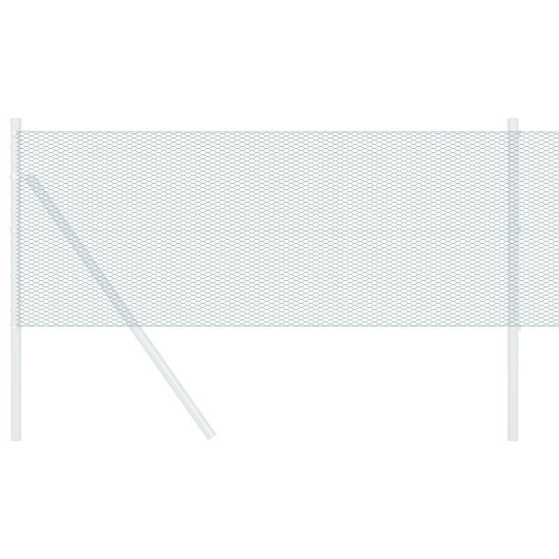 vidaXL Sešstūra žogs Zaļa 0,6 x 50 m PVC