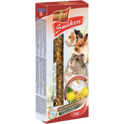 STANDARD Smakers yoghurt and dandelion for rodents and rabbit 2pcs 90g - Vitapol Nūjiņas ar jogurtu un pienenēm.