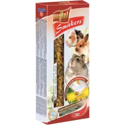 STANDARD Smakers yoghurt and dandelion for rodents and rabbit 2pcs 90g - Vitapol Nūjiņas ar jogurtu un pienenēm.