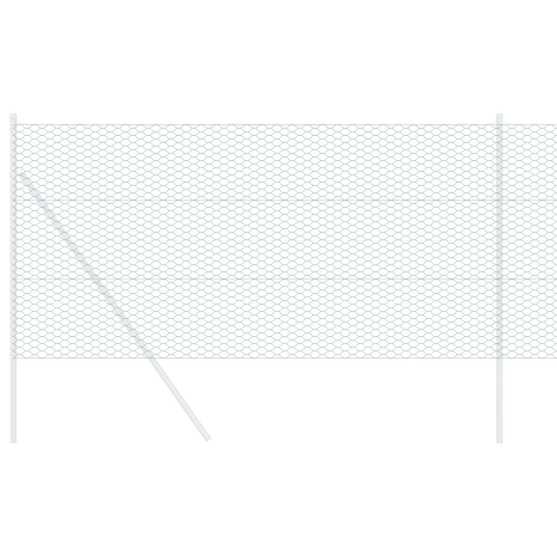 vidaXL Sešstūra žogs Zaļa 1 x 50 m PVC