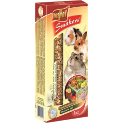 STANDARD Smakers 3in1 for rodens and rabbit 3pcs 135g - Vitapol nūjiņas 3in1 ar meža ogām, riekstiem-popkornu.