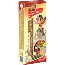 STANDARD Smakers 3in1 for rodens and rabbit 3pcs 135g - Vitapol nūjiņas 3in1 ar meža ogām, riekstiem-popkornu.