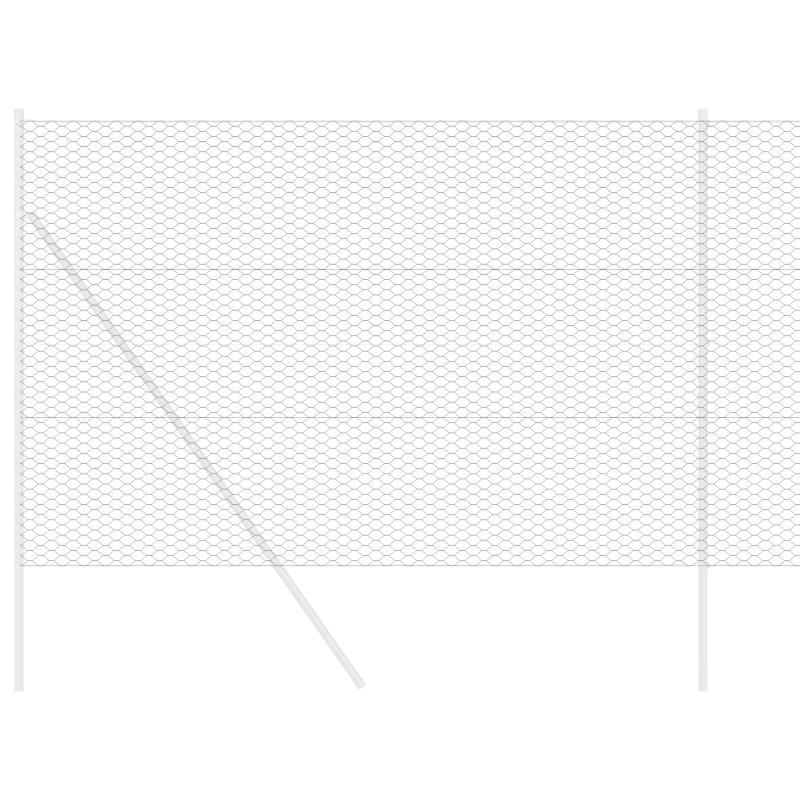 vidaXL Sešstūra žogs Pelēka 1,6 x 25 m PVC