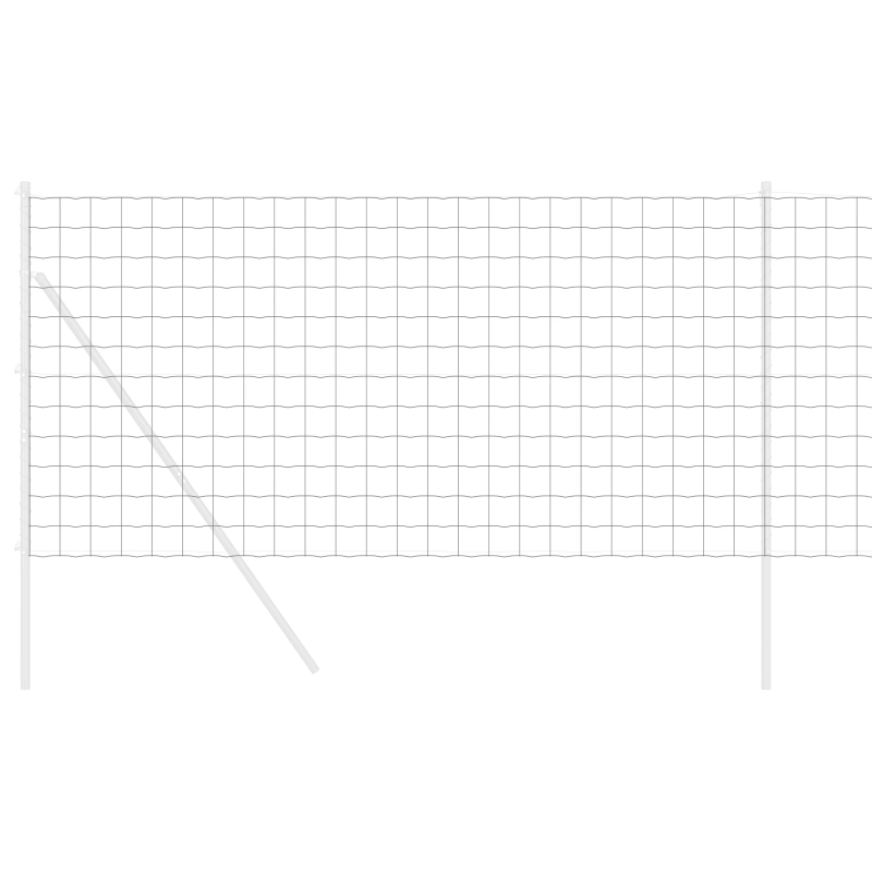 vidaXL Sešstūra žogs Sudraba 1 x 10 m Cinkots tērauds