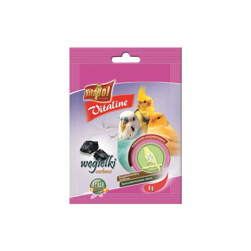 Vitapol VITALINE papildbarība ar ogli putniem 8g
