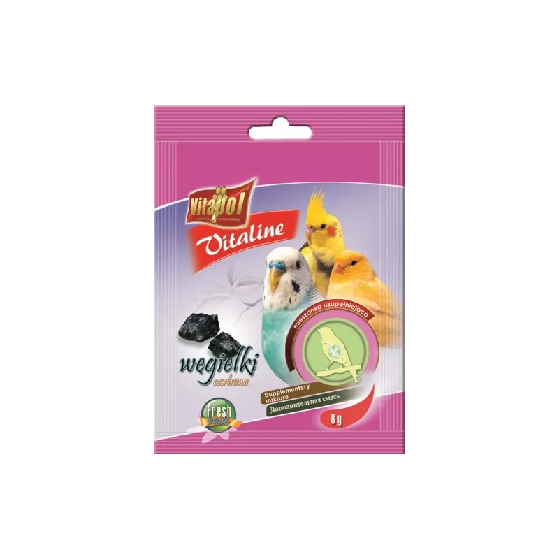 Vitapol VITALINE papildbarība ar ogli putniem 8g