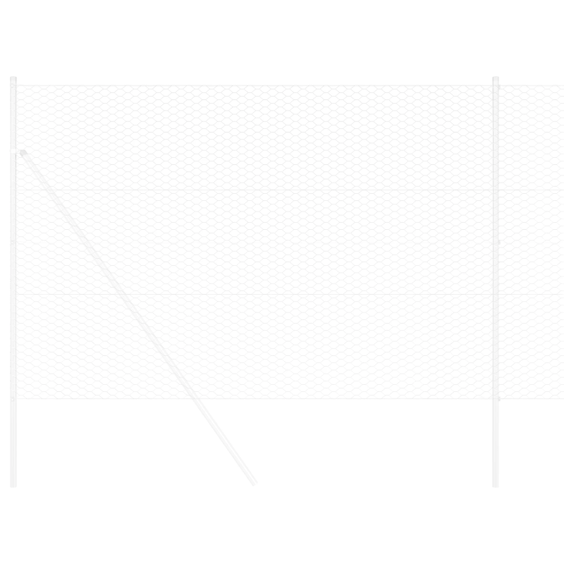 vidaXL Sešstūra žogs Sudraba 1,6 x 100 m Cinkots tērauds