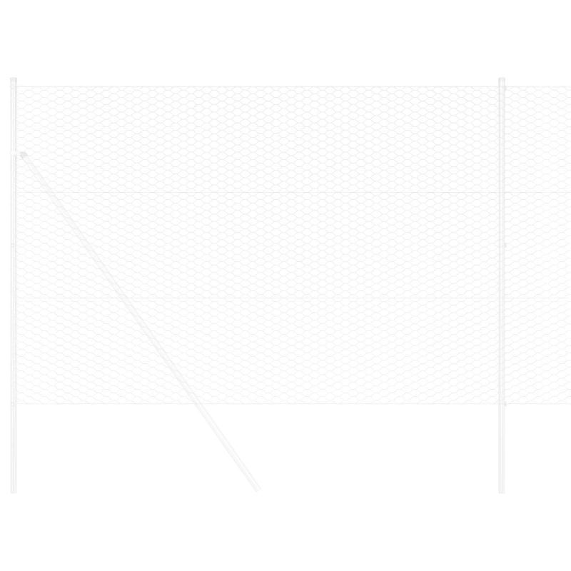 vidaXL Sešstūra žogs Sudraba 1,6 x 100 m Cinkots tērauds