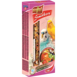 STANDARD Smakers fruit for budgie 2pcs 90g - Vitapol nūjiņas ar augļiem viļņainajiem papagaiļiem.