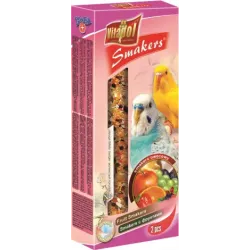 STANDARD Smakers fruit for budgie 2pcs 90g - Vitapol nūjiņas ar augļiem viļņainajiem papagaiļiem.