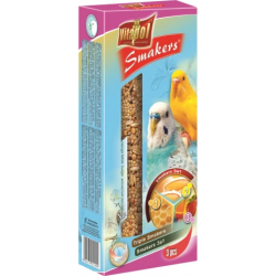 STANDARD Smakers 3in1,egg-honey-fruit, for budgie 3pcs 130g - Vitapol nūjiņas ar medu- ar olu- ar augļiem 3in1viļņainajiem