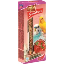STANDARD Smakers strawberry for budgie 2pcs 90g - Vitapol nūjiņas ar zemenēm viļņainajiem papagaiļiem.