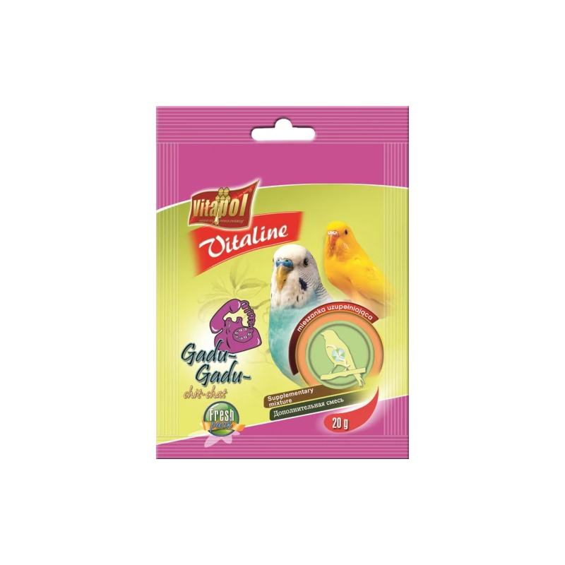 VITALINE Chit-Chat supplementary mixture for budgie 20g - Vitapol Vitaline papildbarība ar vitamīniem viļņainajiem papagaiļiem