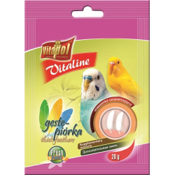 VITALINE Thick feathers supplementary mixture for budgie 20g - Vitapol Vitaline papildbarība viļņainajiem papagaiļiem spalvu