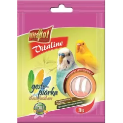 VITALINE Thick feathers supplementary mixture for budgie 20g - Vitapol Vitaline papildbarība viļņainajiem papagaiļiem spalvu