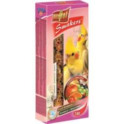 STANDARD Smakers fruit for cockatiel 2pcs 90g -Vitapol nūjiņas ar augļiem vidējiem papagaiļiem.