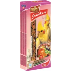 STANDARD Smakers fruit for cockatiel 2pcs 90g -Vitapol nūjiņas ar augļiem vidējiem papagaiļiem.