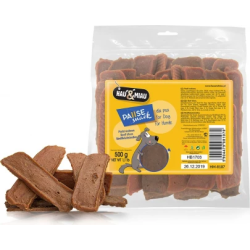 HAU&MIAU beef slices 500g - Liellopu gaļas sloksnītes - papildbarība suniem