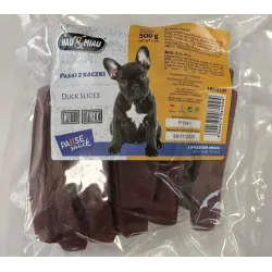 HAU & MIAU duck slices 500g - дополнительный корм для взрослых собак, утиное филе