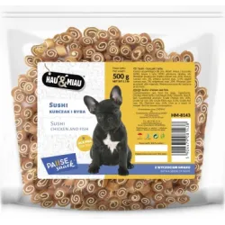 HAU&MIAU sushi chicken and fish 500g - Лакомство с рыбой и курицей для собак