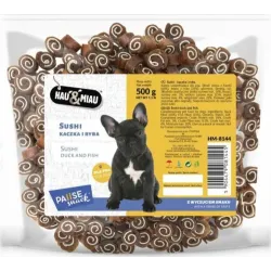 HAU & MIAU sushi - duck and fish 500 g - дополнительный корм для взрослых собак, суши с мясом утки и рыбой