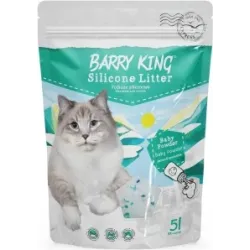 BARRY KING silikona smiltis kaķiem baby powder 5L