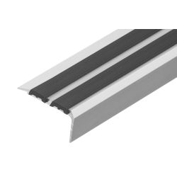 Stūra profils ar gumiju 38.5x19.5mm, 1m, sudrabs