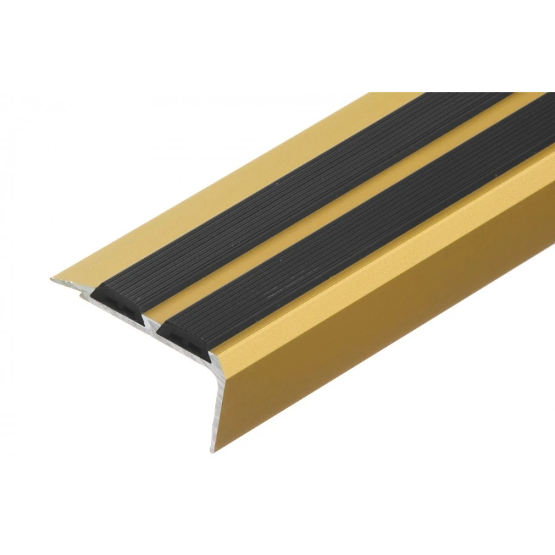 Stūra profils ar gumiju 38.5x19.5mm, 1m, zelts