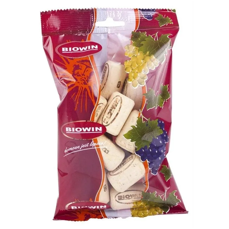 Pudeles korķis Biowin F18572-650120, 24 mm, gaiši brūna, 20 gab.