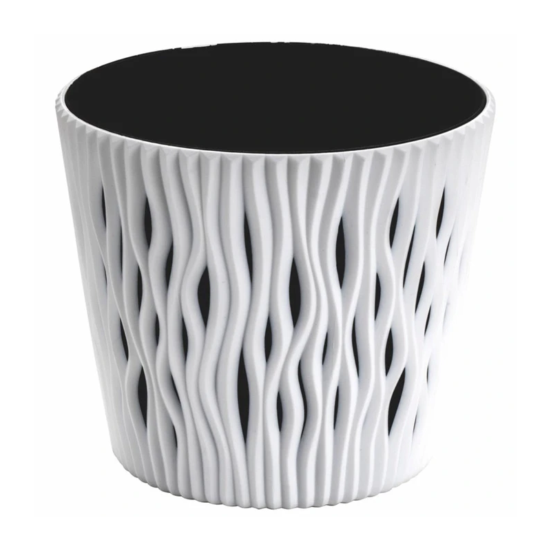 Puķu pods Sandy Round 11x13cm, balts