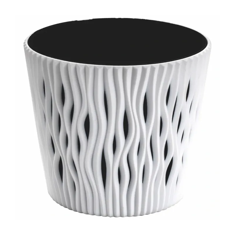 Puķu pods Sandy Round 11x13cm, balts